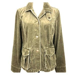 Eddie Bauer Olive Green Corduroy Jacket